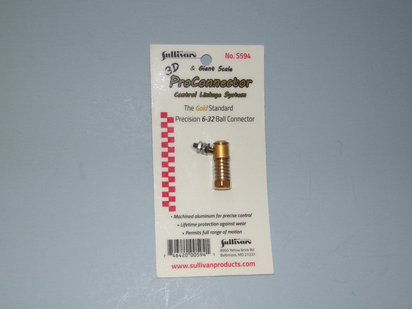 S594- 6-32" Ball Connector