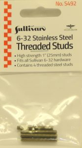 S492 - 6-32 Stainless Steel Studs