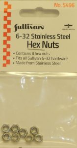 6-32 Stainless Steel Hex Nuts